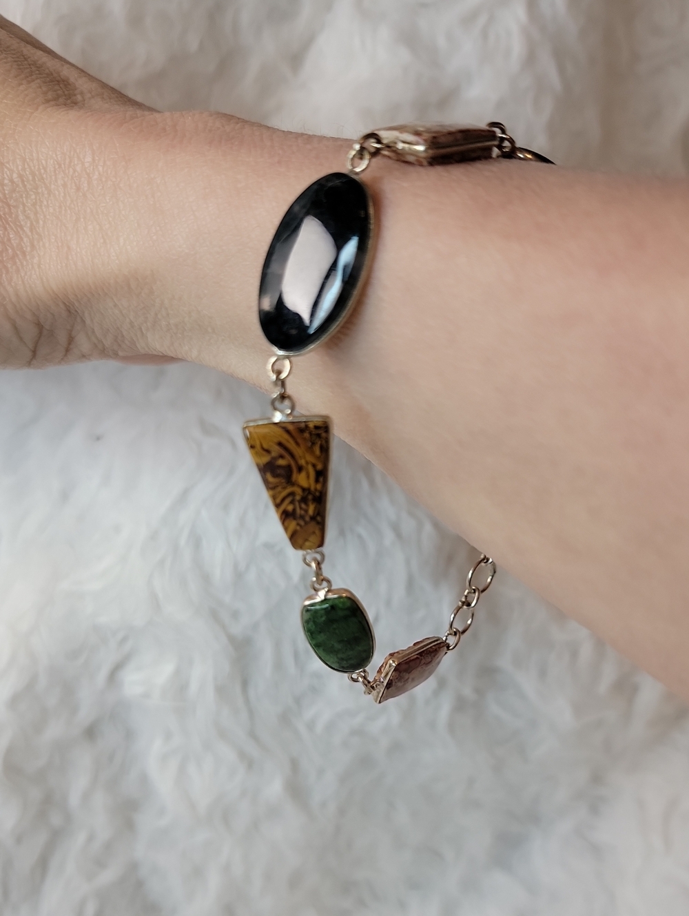 Natural Stone Bracelet In Earth Tones
